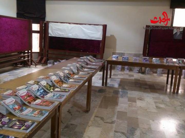 معرض في جامعة البعث لمجلة الأدب العلمي الصادرة عن جامعة دمشق