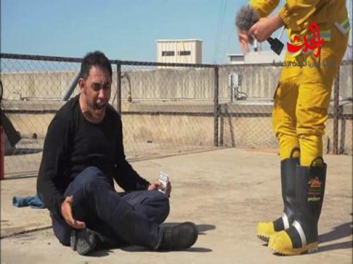 بالصور...عمرو مصطفى يتعرض لاصابة خطيرة في مقلب رامز يلعب بالنار !
