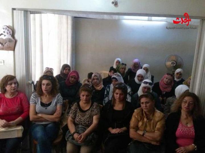 النساء كرأس مال اجتماعي : محاضرة للدكتور ابراهيم ملحم في شعبة المدينة بحمص