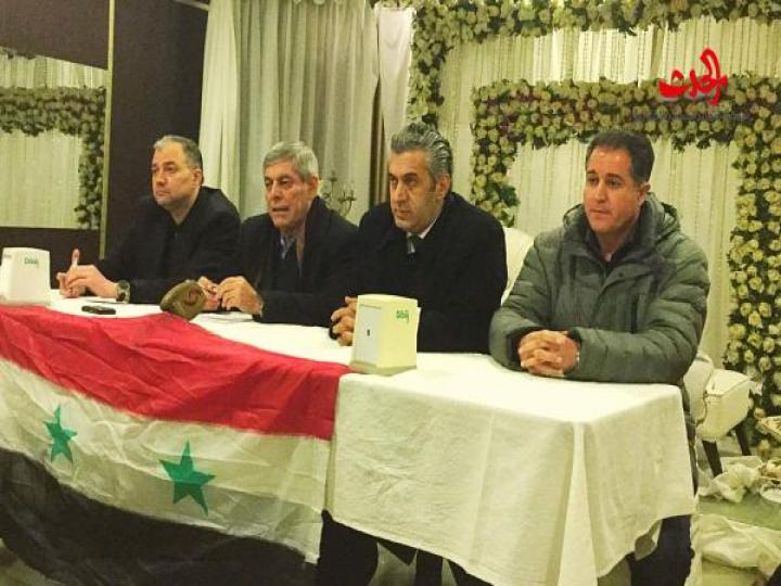 اللواء جمعة ووفد المكتب التنفيذي في حلب امتثالا لتوجيهات السيد الرئيس