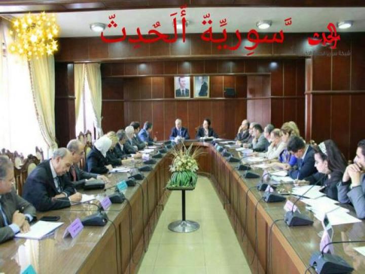 المهندس احمد الحمو وزير الصناعة يستقبل وفد غرفة صناعة دمشق وريفها
