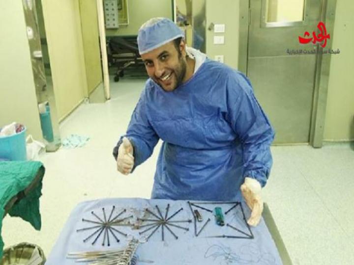 طبيب مصري يستخرج 39 مسمارا وقصافة أظافر من معدة مريض