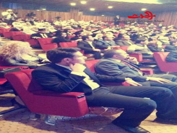 تخريج دفعة من طلاب جامعة قاسيون بحفل بمكتبة الأسد في دمشق