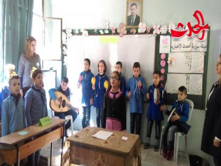          مشروع منهج صحي في مدرسة الشهيد اسامة صالح الوسوف في حمص 