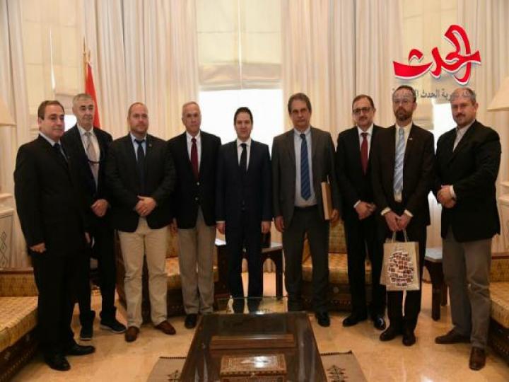 وزير السياحة يستقبل الوفد البرلماني الأوروبي خلال زيارته إلى سورية