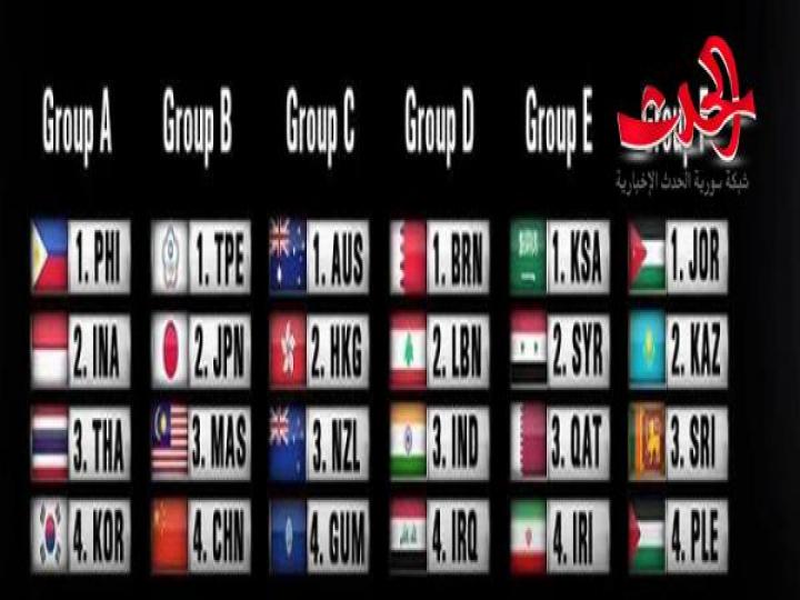 منتخب سورية لكرة السلة في المجموعة الخامسة بكأس آسيا