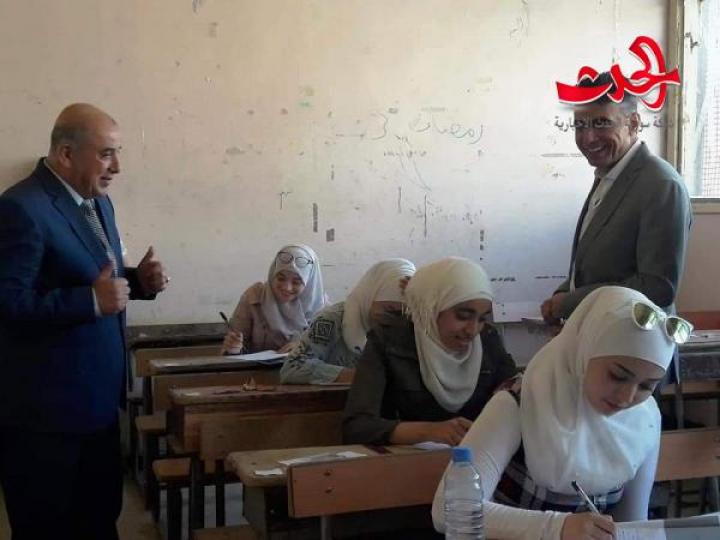 الشوفي والعزب يتفقدان  امتحانات الدورة الثانية للشهادة الثانوية العامة في يومها الخامس