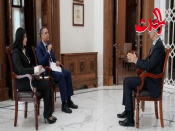  مقابلة السيد الرئيس الأسد مع تلفزيونتي سوريا والإخبارية