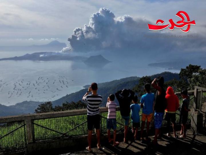شاهد بالصور لقطات لبركان الفلبين