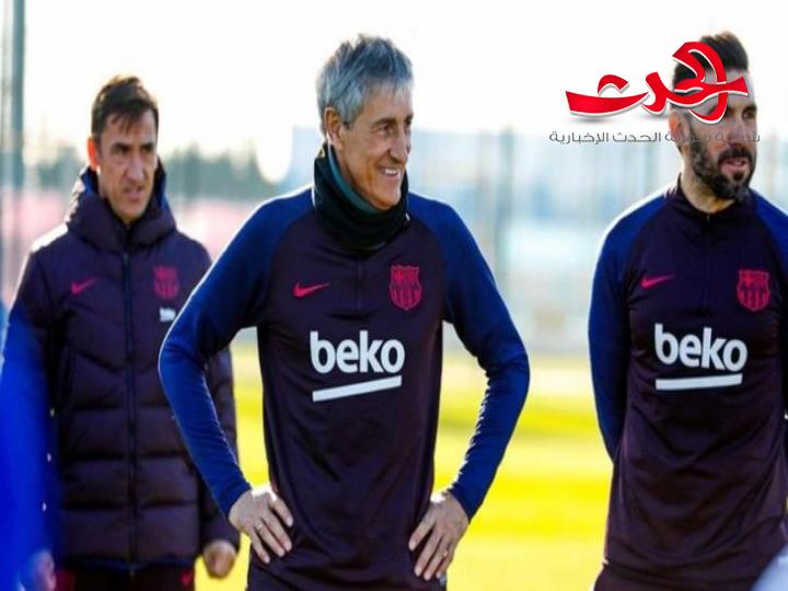 برشلونة يعلن تفاصيل تقديم مدربه الجديد كيكي سيتين