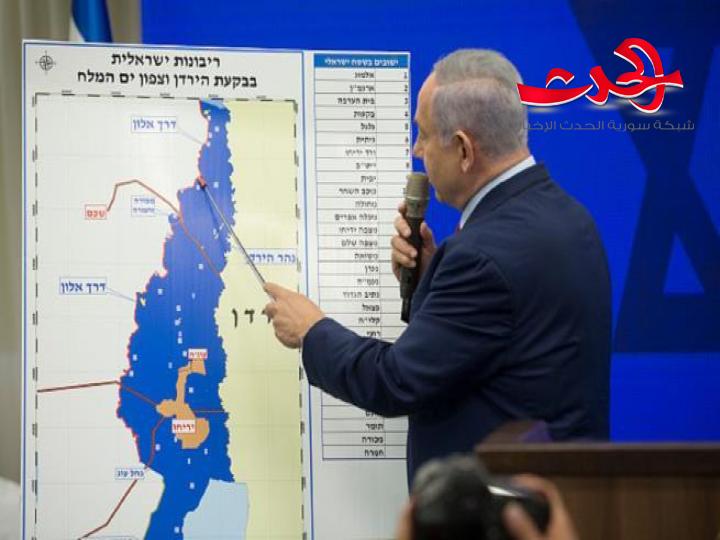 نتنياهو يرسم خرائط الكيان الصهيوني حسب" صفقة القرن"