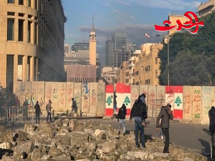 اشتباكات وسط بيروت بين القوات الأمنية والمحتجين