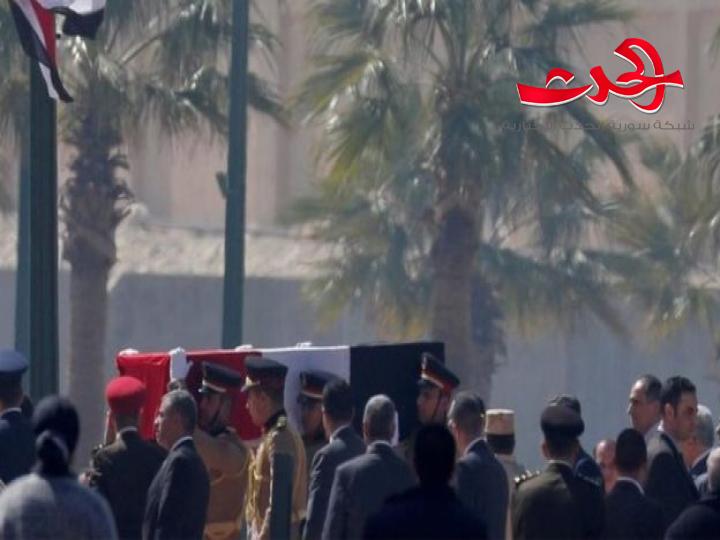 مراسم عسكرية في تشييع الراحل حسني مبارك بحضور السيسي