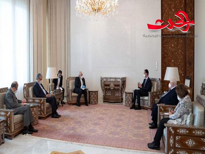 الرئيس الأسد يستقبل وزير الخارجية الايراني ويؤكد أزمة كورونا فضحت فشل الأنظمة الغربية