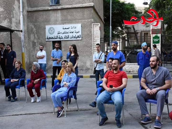 بالصور... شاهد كيف دعمت وزارة الثقافة الطواقم الطبية في مشافي دمشق