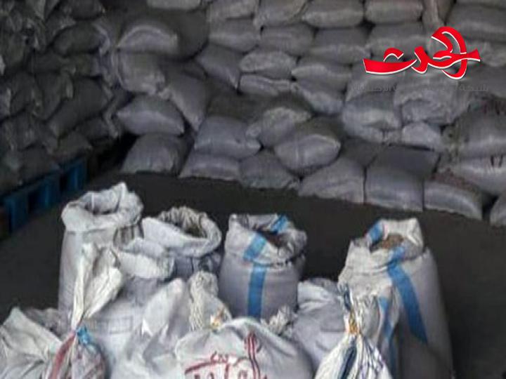 التجارة الداخلية في حمص تضبط مركز بيع أعلاف يستخدم القمح في الخلطات العلفية