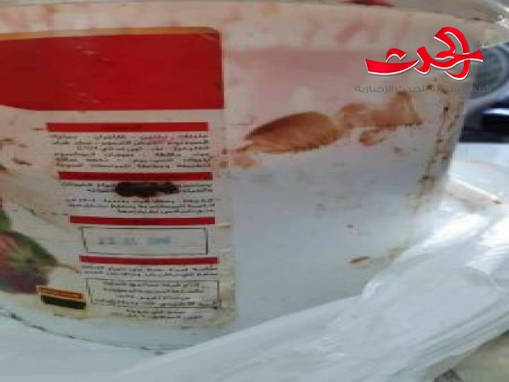 تموين ريف دمشق تضبط معمل كونسروة يحوي موادغذائية فاسدة