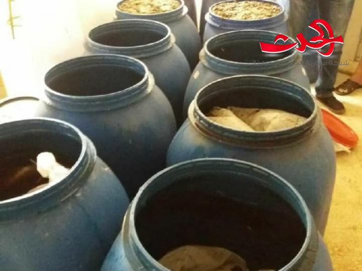 تموين ريف دمشق تضبط معمل كونسروة يحوي موادغذائية فاسدة