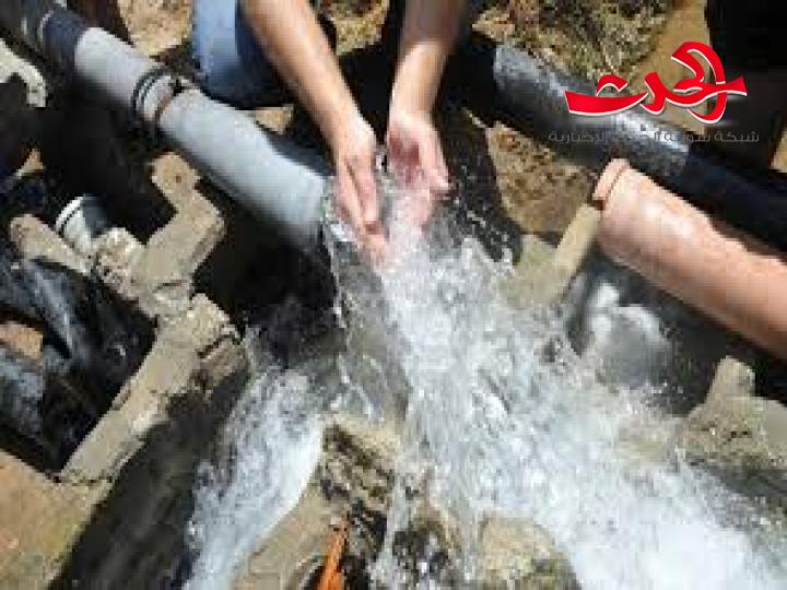 محافظة حماة تعيد تأهيل  مشروع مياه معان بريف حماة الشمالي بـ 100 مليون ليرة سورية
