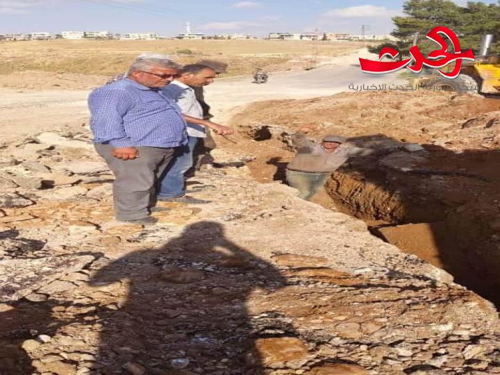 مؤسسة مياه درعا تنهي مشروع خط المياه المغذي لاحياء درعا البلد