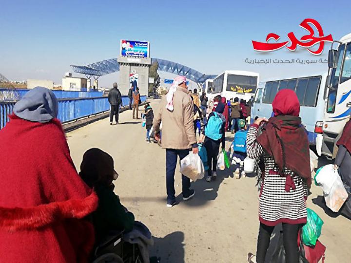 ١٠٠ مهجر يعودون إلى وطنهم سورية خلال ال ٢٤ ساعة الماضية