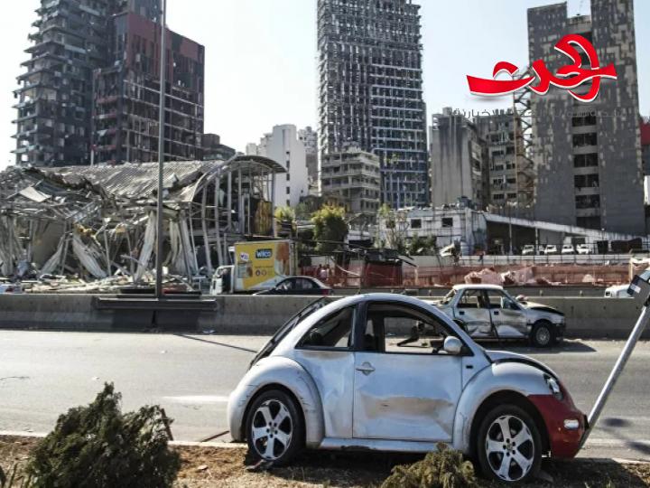 بالفيديو.. سيارة لبنانية محطمة تسير على أوتوستراد بيروت
