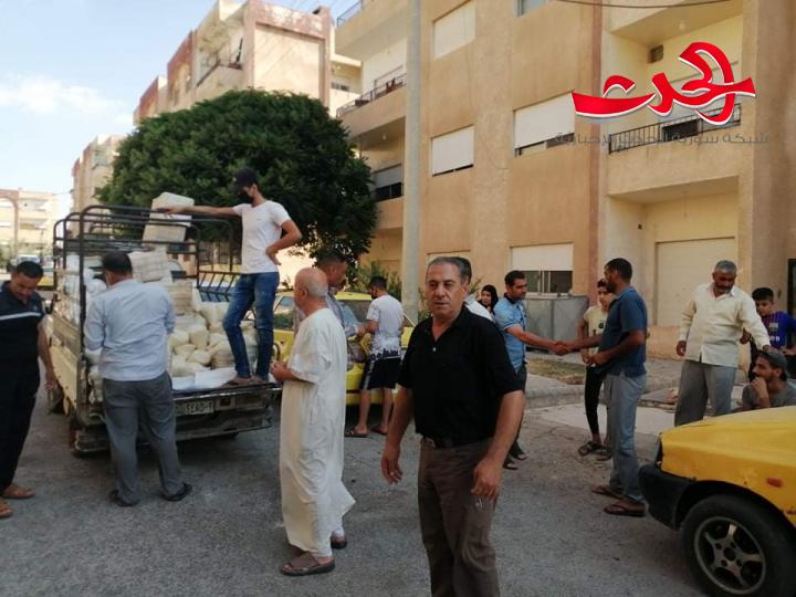 درعا اول منطقة بسورية توصل المواد التموينية لمنزل المواطن