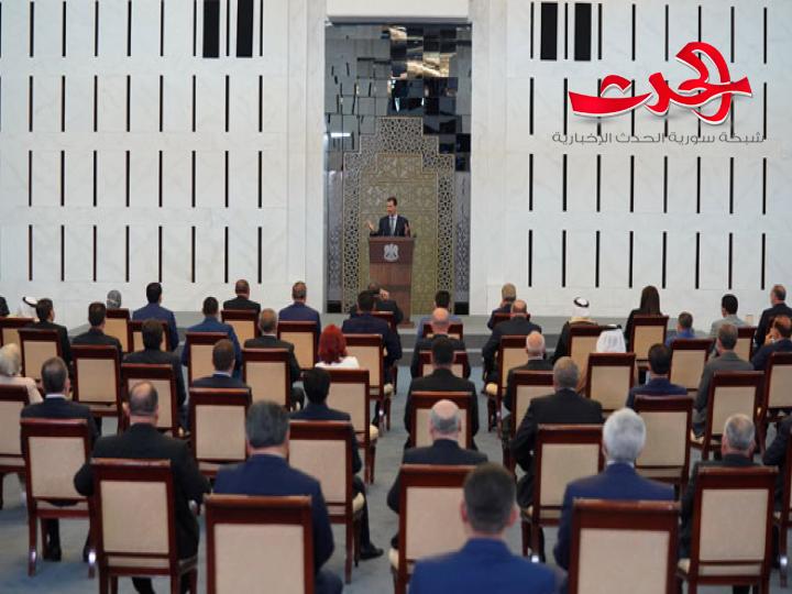 الرئيس الأسد في كلمة أمام أعضاء مجلس الشعب: لا فرق بين إرهابي محلي أو مستورد أو جندي صهيوني أو تركي أو أمريكي فكلهم أعداء على