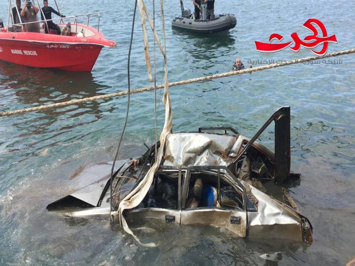 العثور على سيارة تحمل جثة غرقت بالبحر إثر انفجار بيروت