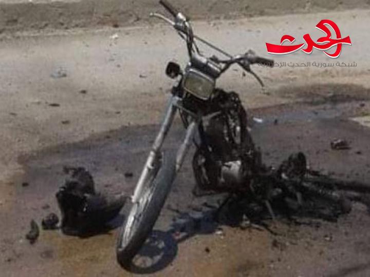 انفجار دراجة نارية مفخخة و استشهاد مدني وإصابة 7 آخرين في مدينة جرابلس شمال حلب 