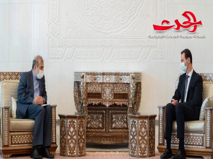 الرئيس الأسد يستقبل أصغر خاجي.. تعميق التعاون الاقتصادي بين سورية وإيران لمواجهة الحصار الذي تفرضه الولايات المتحدة