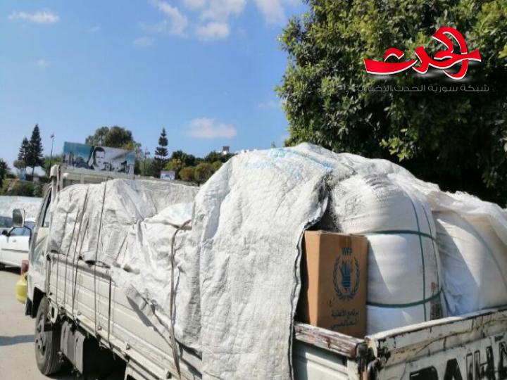 6 سيارات محملة بمواد غذائية ومستلزمات يومية من دمشق لمتضرري حرائق اللاذقية