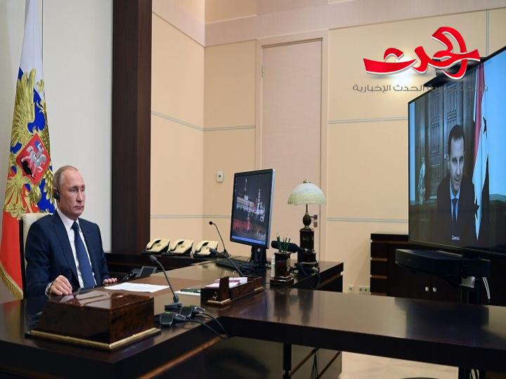 خلال لقاء مع الرئيس الاسد.. الرئيس بوتين: بؤرة الإرهاب الدولي في سوريا تم القضاء عليها عمليا