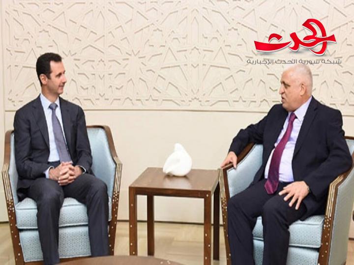 رئيس هيئة الحشد الشعبي يصل دمشق للقاء الرئيس الأسد