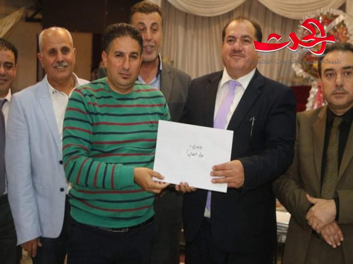 تكريم نادي طفس المتوج بلقب كأس محافظة درعا