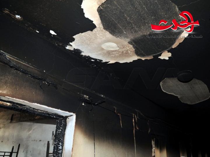 إخماد حريق جراء ماس كهربائي في المدينة الجامعية بدمشق والأضرار مادية