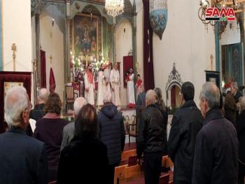 قداس إلهي بمناسبة عيد الميلاد المجيد في كنيسة القديس سركيس للأرمن الأرثوذكس بدمشق