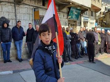 إضراب شامل في الجولان  احتجاجا على مخطط الكيان الصهيوني بإقامة توربينات هوائية على أراضيهم