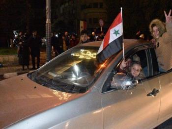 أهالي حلب يحتفلون بالنصر الكبير وتحريرها من الارهاب