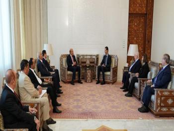 الرئيس الأسد يستقبل وفدا ليبيا برئاسة رئيس مجلس الوزراء