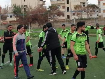    جباب بطلا" لمحافظة درعا بكرة القدم بعد فوزه على ازرع