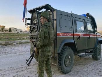 الدورية العسكرية الروسية التركية تصل محمبل لاول مرة