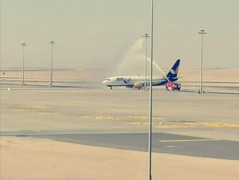 بعد توقف طويل.. شاهد طيف استقبلت مصر أول رحلة طيران