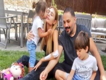 الصورة الأولى لعائلة رامي عياش بعد تغافي زوجته من آثار انفجار بيروت