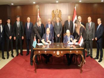 توقيع اتفاقية للإعفاء المتبادل من سمات الدخول لحاملي الجوازات الدبلوماسية والرسمية والمهمة والخاصة بين سورية وأبخازيا
