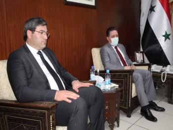 وزير الأشغال العامة والإسكان يستقبل سفير جمهورية ابخازيا وعدد من  رجال الأعمال الابخاز الراغبين بالعمل في السوق السورية 