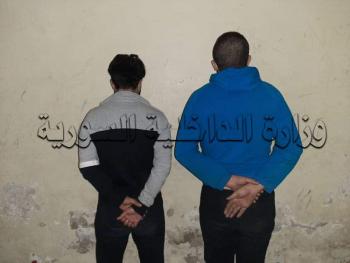 قسم شرطة التضامن في دمشق يلقي القبض على سارقي عيادة طبية وعلى شخصين مطلوبين بجرائم مخدرات.