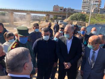 وزير النقل في جولة تفقدية على مشروع تنفيذ مشروع إكساء نهر الغمقة في طرطوس