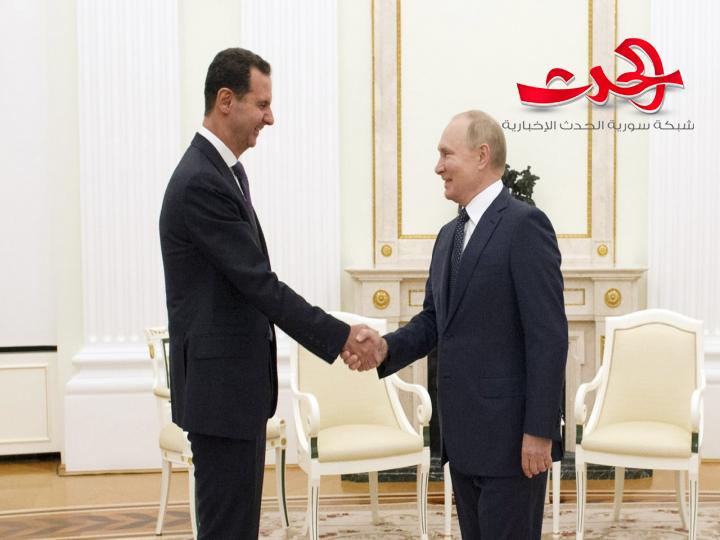 الرئيس الأسد خلال القمة مع الرئيس بوتين