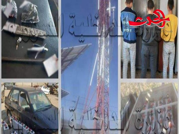 في حماة : القبض على سارق أحد أبراج شبكة الخليوي